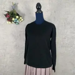 アーバンリサーチサニーレーベル ニット セーター クルーネック 秋冬 ブラック