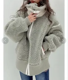 WOOLRICH グレー ボアジャケット Mサイズ - メルカリ