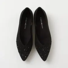 CUMUU_DIANA 撥水加工　ラインストーン付きニットシューズ