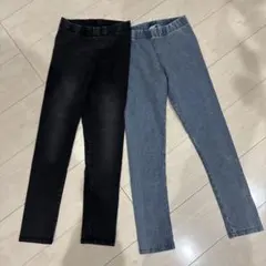 H&M スキニーデニムパンツ 2色セット