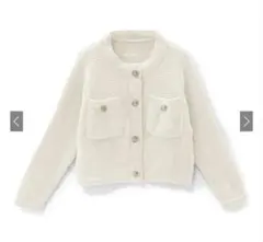 し*ん様 GRL ゴールドボタンショート丈ニットカーディガン[an1347]