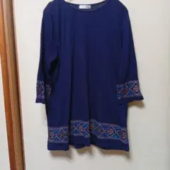 varutéssa ネイビー七分袖チュニック