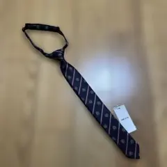 新品未使用☆コムサイズム　紺色　ロイヤルクレスト柄ネクタイLL