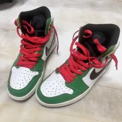 Nike ハイカットスニーカー グリーン/ホワイト/レッド