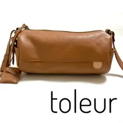 toleur トーラ　カウレザー ロールショルダー　ショルダーバッグ　キャメル