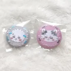 ちいかわ 刺繍缶バッジ ラッコ モモンガ 2個セット