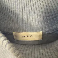 ITS’DEMOライトブルータートルネックセーター水色