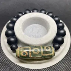 九眼天珠　マットオニキス12ミリ　内径18cm 天然石　デザブレ　内径調整無料