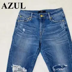 AZUL BY MOUSSY ダメージデニムパンツ S 1146-B