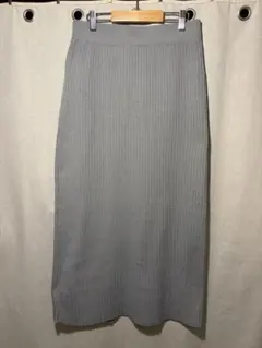 coca リブニットスカート　グレー