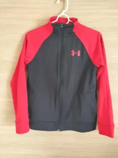 Under Armour ジャージ ジャケット 黒/赤 子ども用 140