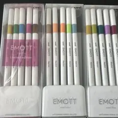 新品 uni EMOTT 水性サインペン 5本セット×3 エモットのサムネイル