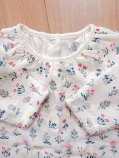 美品　プチバトー　花柄カバーオール 60