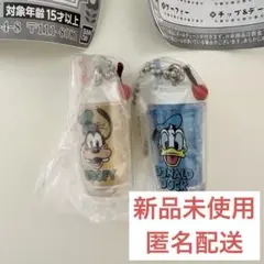 ディズニー レトログラスミニチュアチャーム ドナルド グーフィー ガチャガチャ