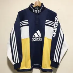adidas アディダス ハーフジップ ロゴ ジャージ 90s