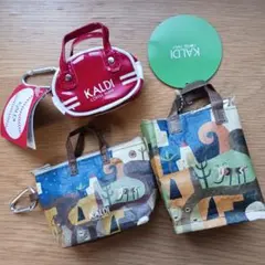 【値下げ】レトロスポーツバッグ &伝説柄カラビナ付きミニバッグ&伝説柄ミニバッグ