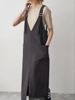 スピックアンドスパン　バックルツキダブルクロスジャンスカ　美品　お値下げ