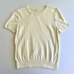 UNIQLO　UVカットクルーネックセーター 半袖　イエロー　Mサイズ　ユニクロ