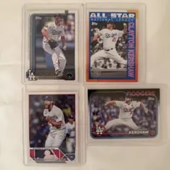 現役引退 topps Clayton Kershaw クレイトンカーショー 4枚