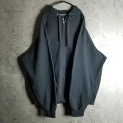 FRUIT OF THE LOOM 無地 ブラック フルジップパーカー US古着