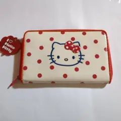 サンリオ ハローキティ 長財布風 マルチケース 赤ドット チャーム付