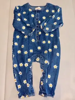 TINYCOTTONS デニムロンパース 花柄 18M