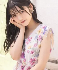 専用＊新品未開封＊トッコ　肩ドロストリボンフラワーシャーリングワンピース　ピンク