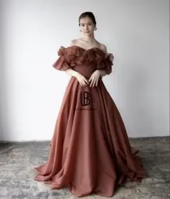 【値下げ中】アーバンブランシュ　カラードレス　テラコッタ　ケース付き 値下げ中】アーバンブランシュ カラードレス テラコッタ ケース