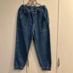UNIQLO デニムブルー カジュアルパンツ ゴムウエスト　140センチ