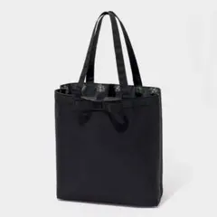 ブラックトートバッグ 内ポケット付き