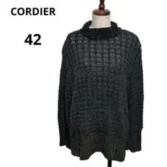 【CORDIER】コルディア ざっくり編みボトルネックニット 42 日本製