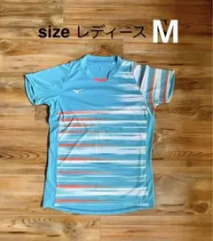 MIZUNO/ミズノ/レディースM/ゲームシャツ/半袖Tシャツ/スカイブルー