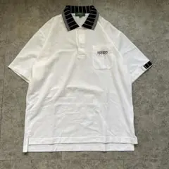 90's KENZO GOLF Polo White Black Line