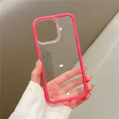 iPhone 14 Pro Max ケース ピンク ネオンクリア CASEKOO