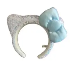 USJ ユニバ カチューシャ キティ スパンコール リボン 水色