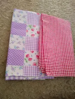 パッチワーク風生地とギンガムチェックセット