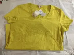 ユニクロ　イエロー クルーネック Tシャツ Lサイズ