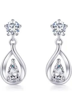 ピアス レディース 「星の涙」金属アレルギー対応 シルバー925 スワロフスキー