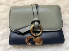 Chloé (ALPHABET)クロエ 財布 三つ折り グリーン×ブルーのサムネイル
