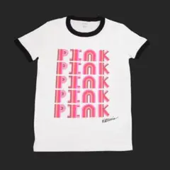 ★新品★ピンク★リンガーTシャツ (White/Black/S)のサムネイル