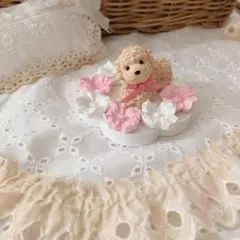 お花畑トイプードルさん♡アロマストーン♡インテリア