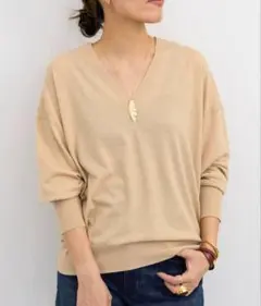 新品25SSアパルトモン WISH High Gauge Vネック プルオーバーのサムネイル