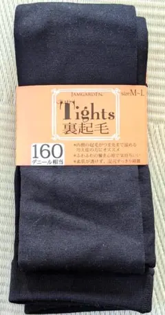 【未使用】裏起毛タイツ　黒　1足　M～L　160デニール JAMGARDEN