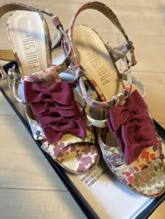 POOL SIDE 花柄リボンサンダル