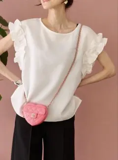 【美品】Myu フリル袖 ブラウス ホワイト Mサイズ オーバーシルエットのサムネイル