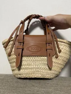 TOD'S かごバッグブラウン