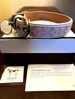COACH ピンク♡小型犬用レザー首輪のサムネイル