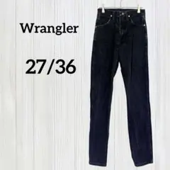 Wrangler【27/36】ブラック ストレート デニム ジーンズ パンツ