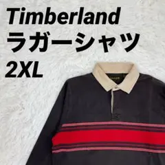 Timberland ラガーシャツ 2XL ロンT ストライプデザイン メンズ