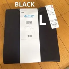 ユニクロ　エアリズムコットンセット　半袖　メンズ　ブラック　L 新品